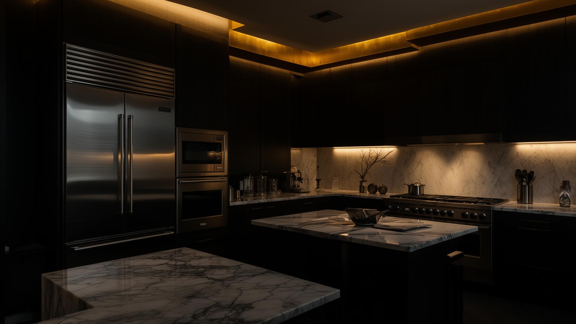 Luxury kitchen with high-end appliances